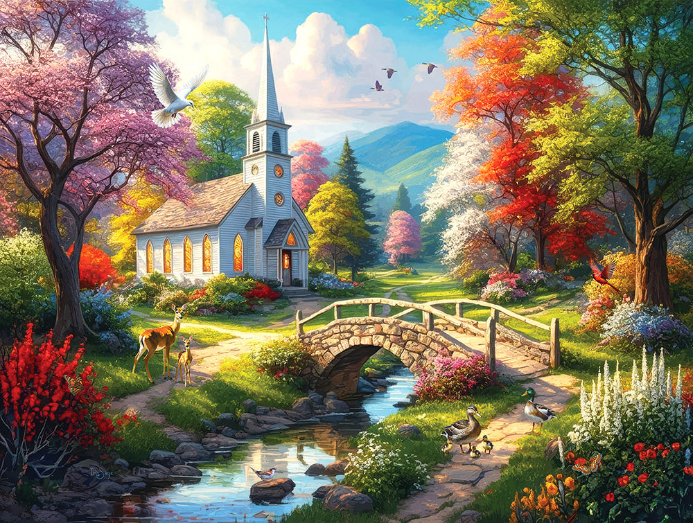 Sanctuary in Blooming Harmony Jigsaw Puzzle