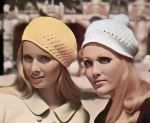 Patron de bérets pour dames au crochet