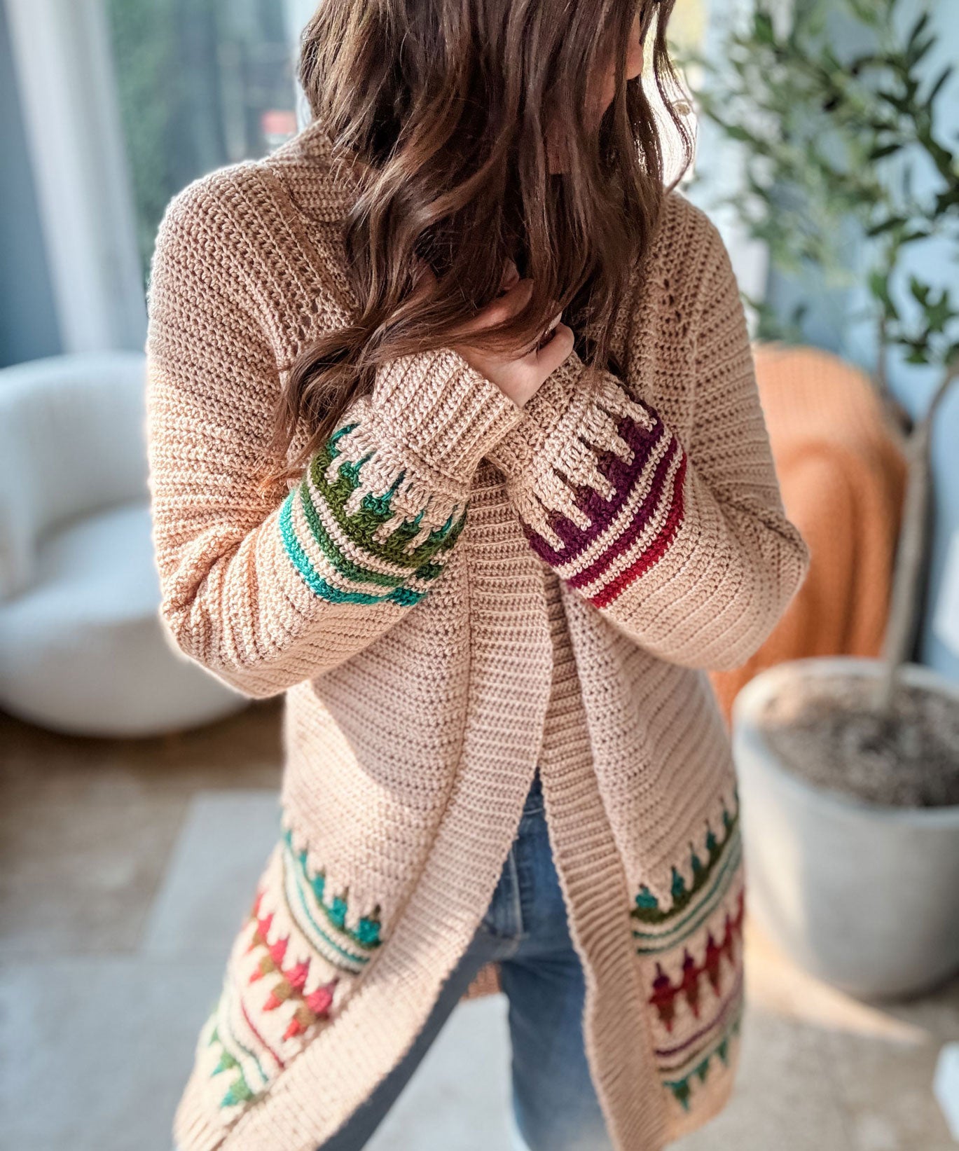 Autumn's Charm Mosaic Duster Length Cardigan – Mary Maxim Ltd
