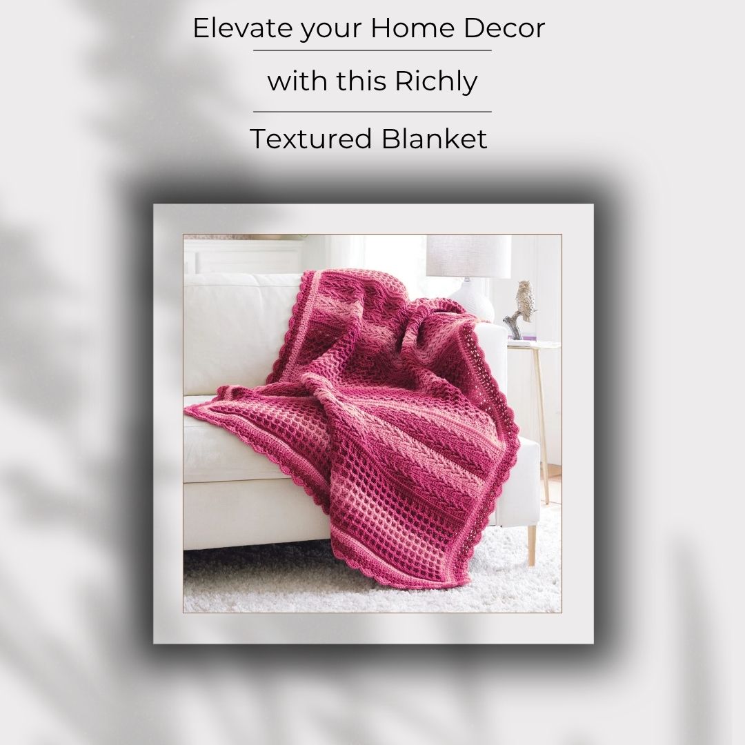 Chromatic Textures Blanket – Mary Maxim Ltd