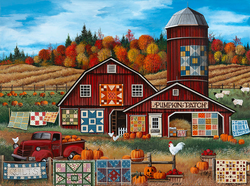 Pumpkin Patch Farm Quilts Jigsaw Puzzle