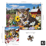 Owl Flower Fiesta Jigsaw Puzzle