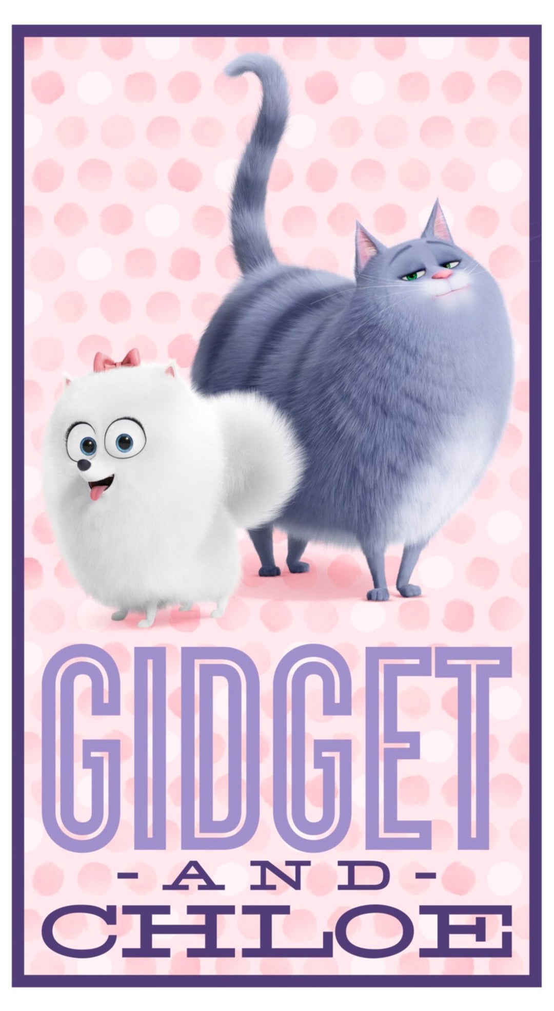 Secret Life of Pets - Gidget & Chloe Quilt Panel