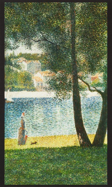 The Seine at Courbevoie Fabric Panel