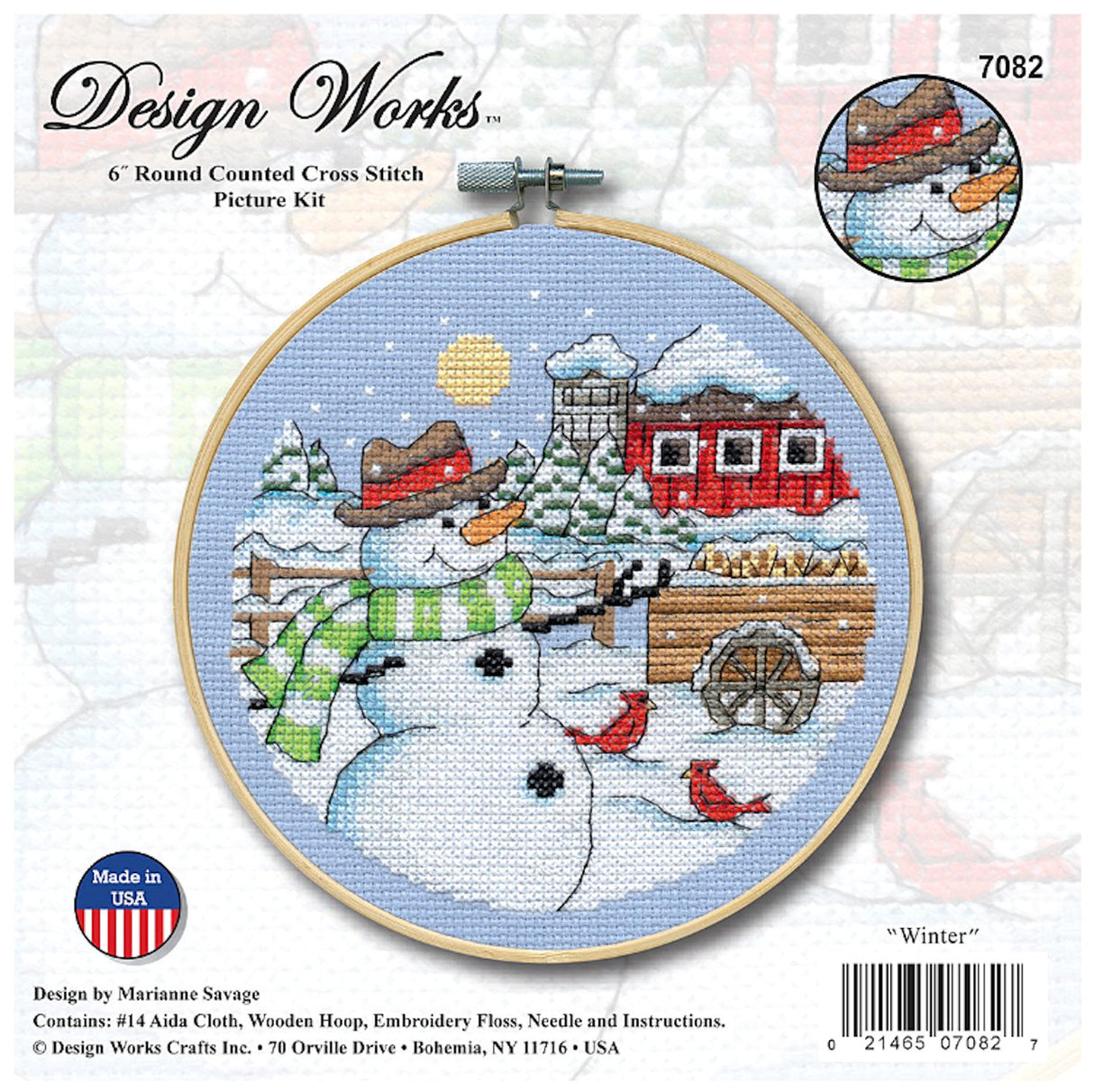 Winter Counted Cross Stitch Hoop Kit