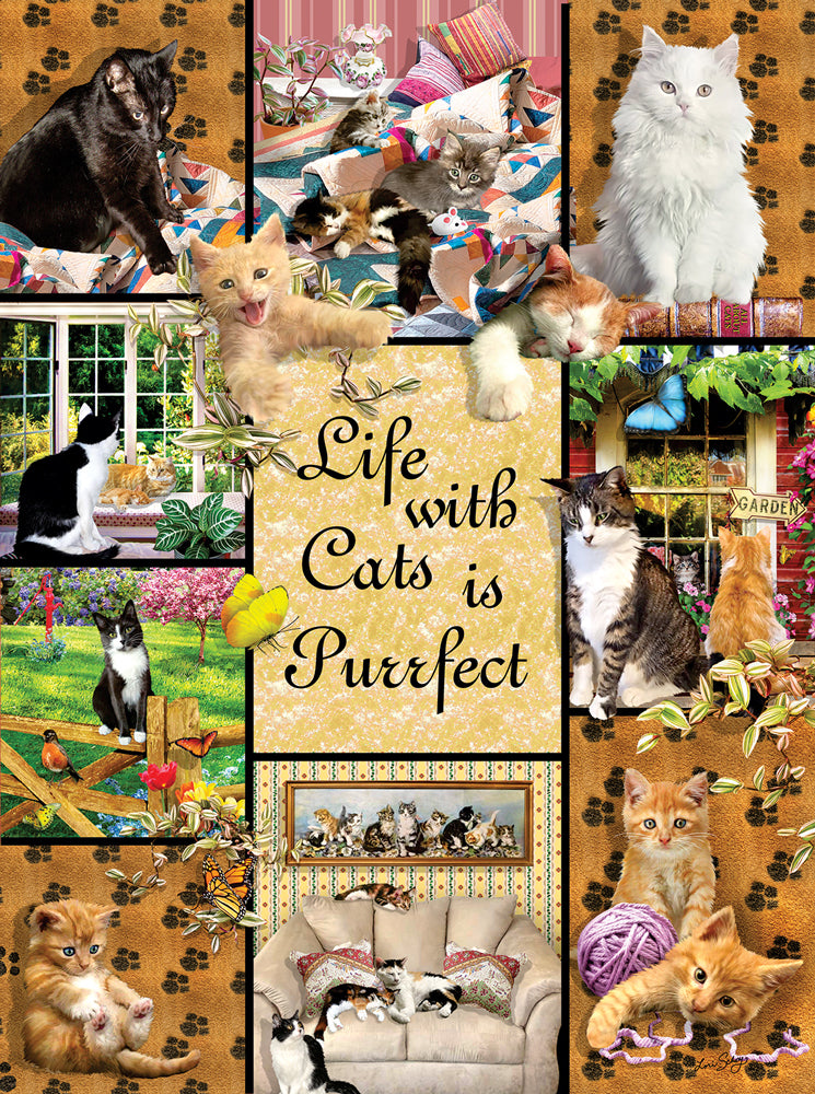 Cats Make Life Purrfect Jigsaw Puzzle