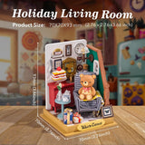 Holiday Living Room Christmas Wood Model Kit