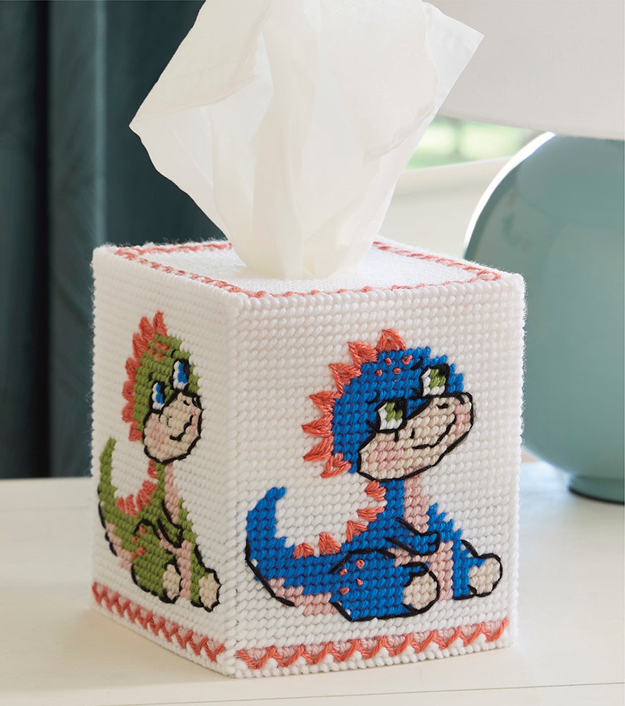 Baby-saurus Tissue Box Cover Plastic Canvas Kit