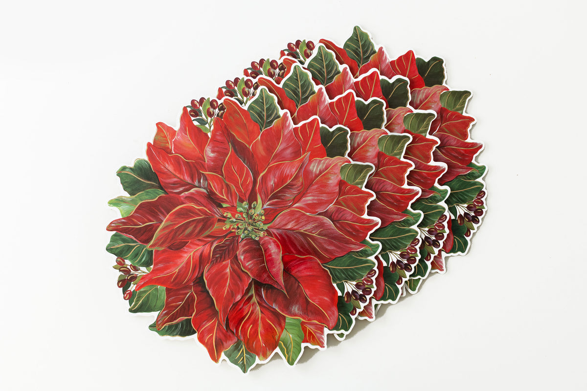 Poinsettia Glow Cork Placemats