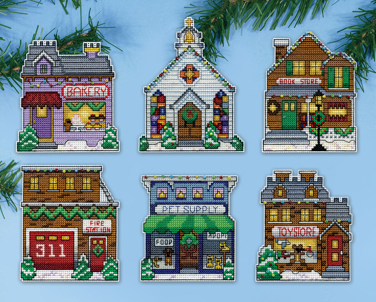 Village 14 Ct. Ornaments Plastic Canvas Kit