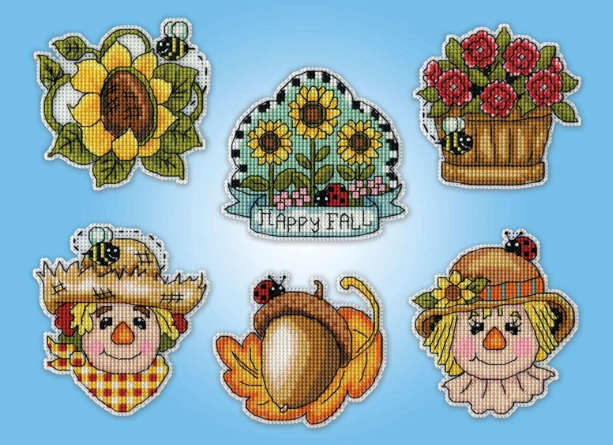 Happy Fall 14 Ct. Plastic Canvas Ornaments Kit