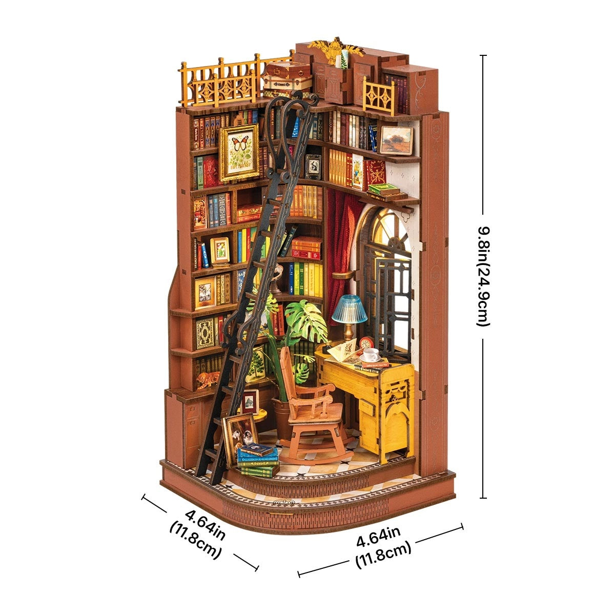 Silent Corner Study Book End Wood Model Kit