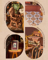 Silent Corner Study Book End Wood Model Kit