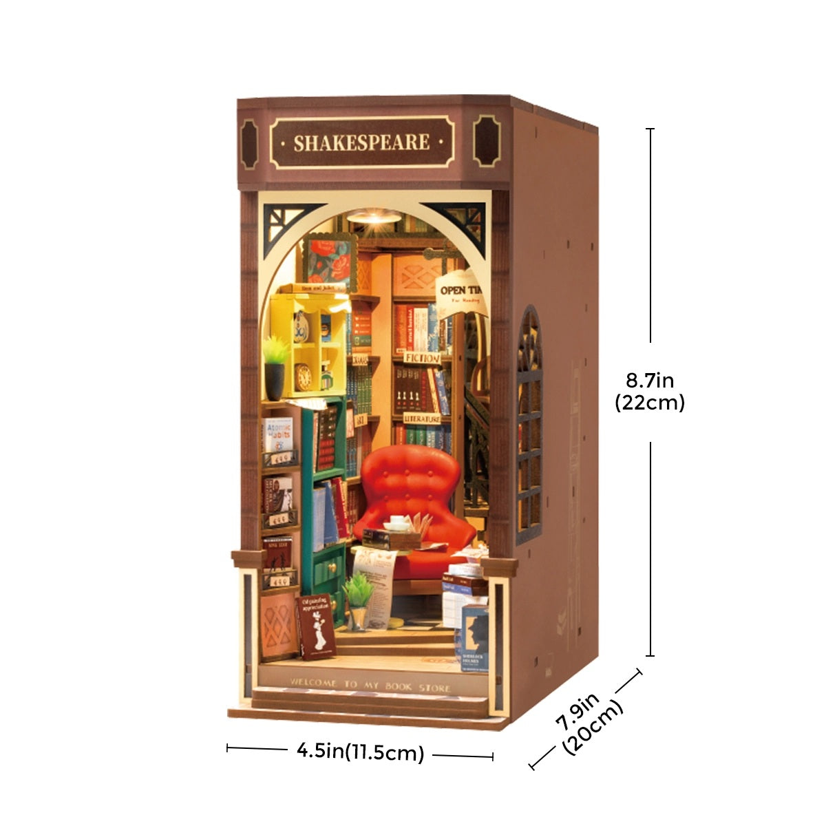 Bookstore Book Nook & Wonderland Wood Model Kit