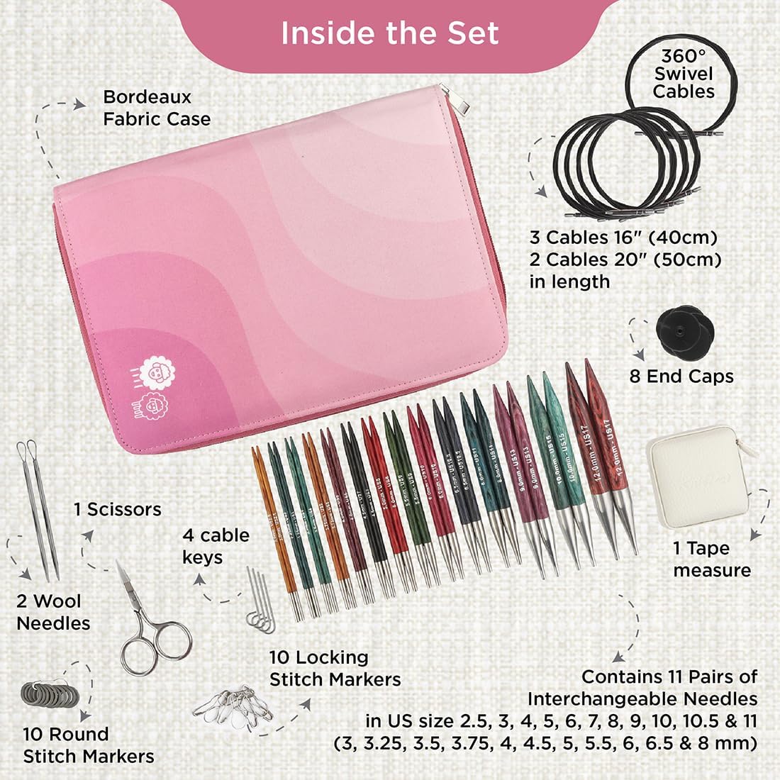 Dreamz Regal Interchngeable Knitting Needle Set