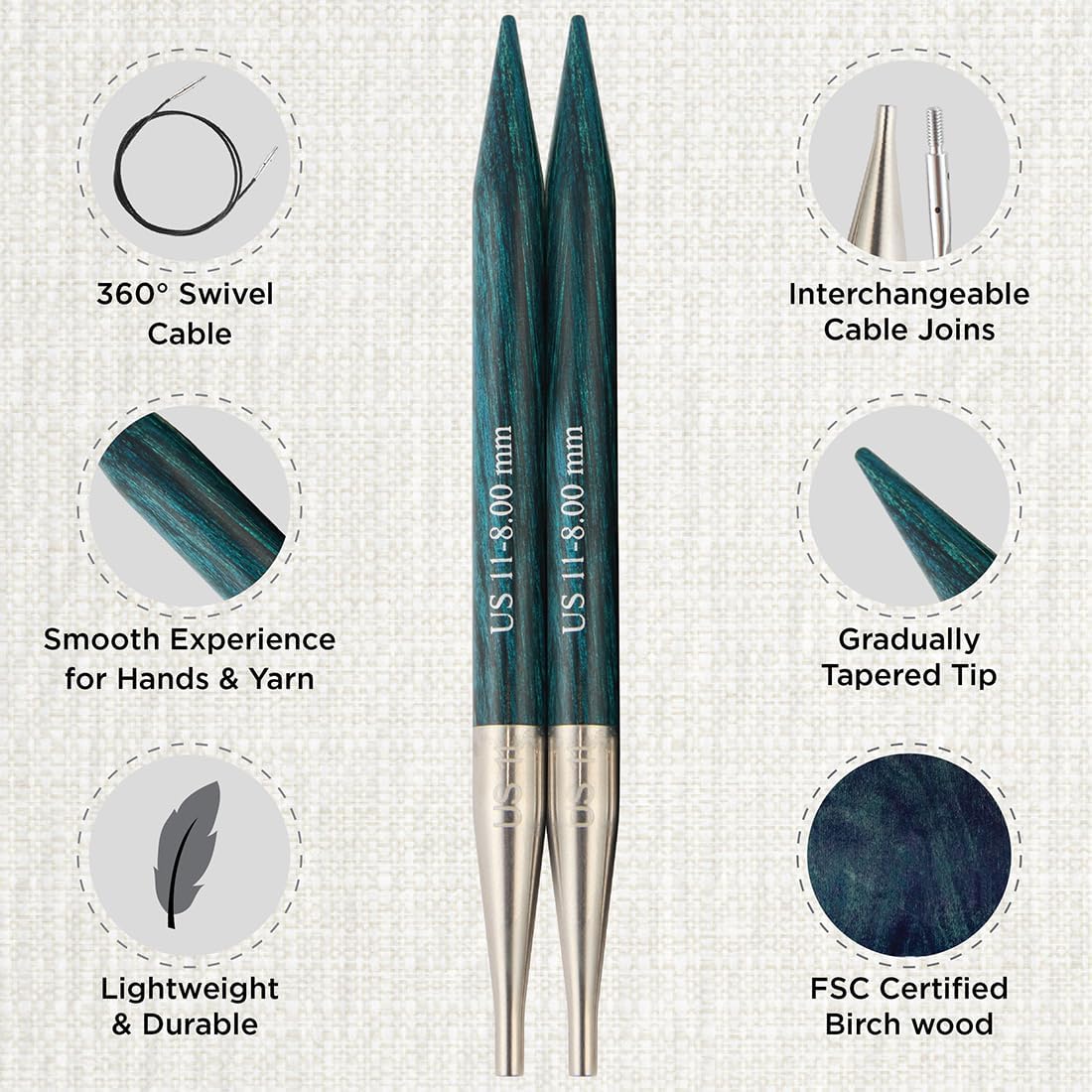Dreamz Regal Interchngeable Knitting Needle Set