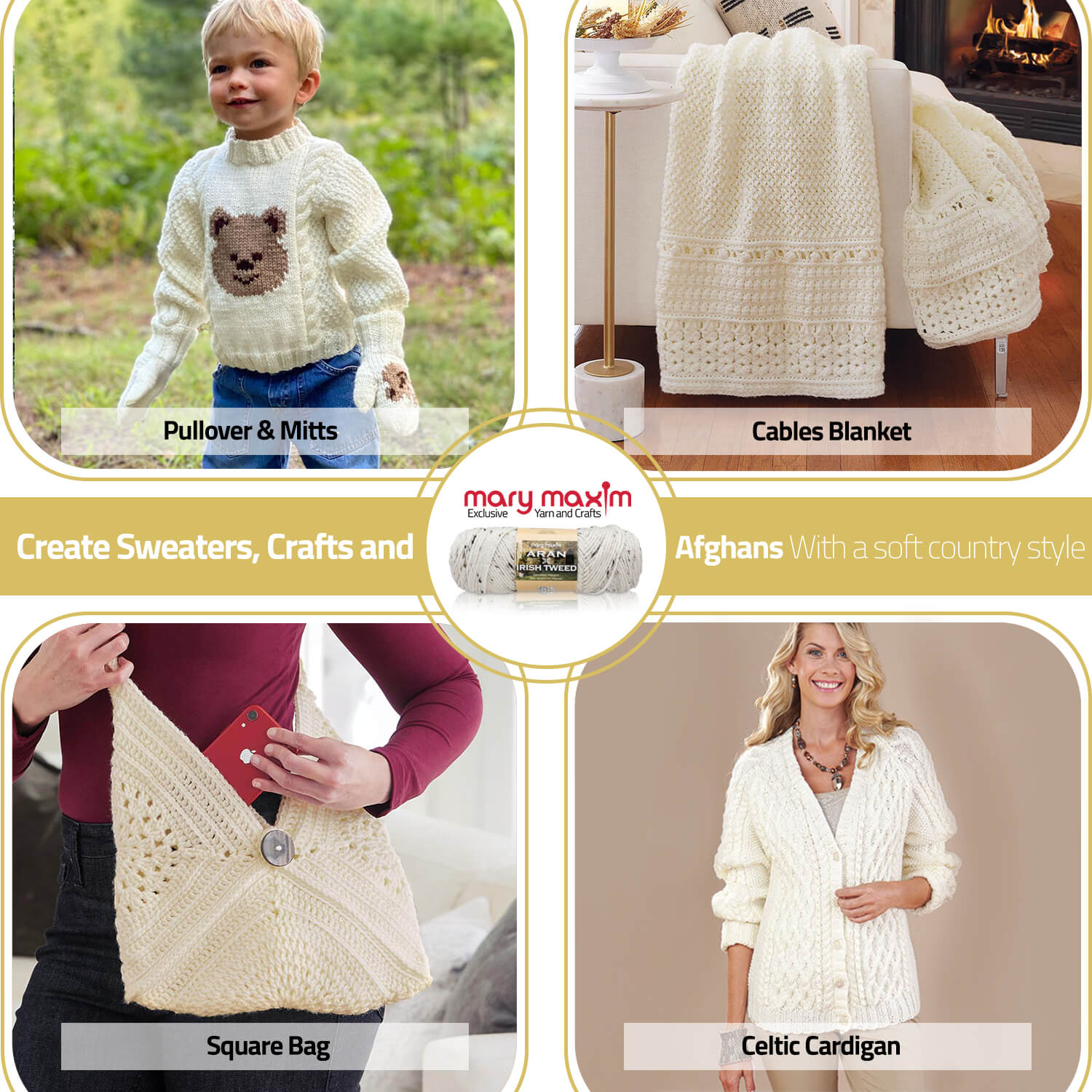 Mary Maxim Aran Irish Twist Yarn – Mary Maxim Ltd