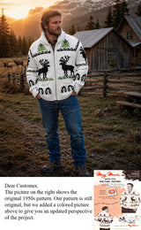 Men's Reindeer Cardigan Pattern