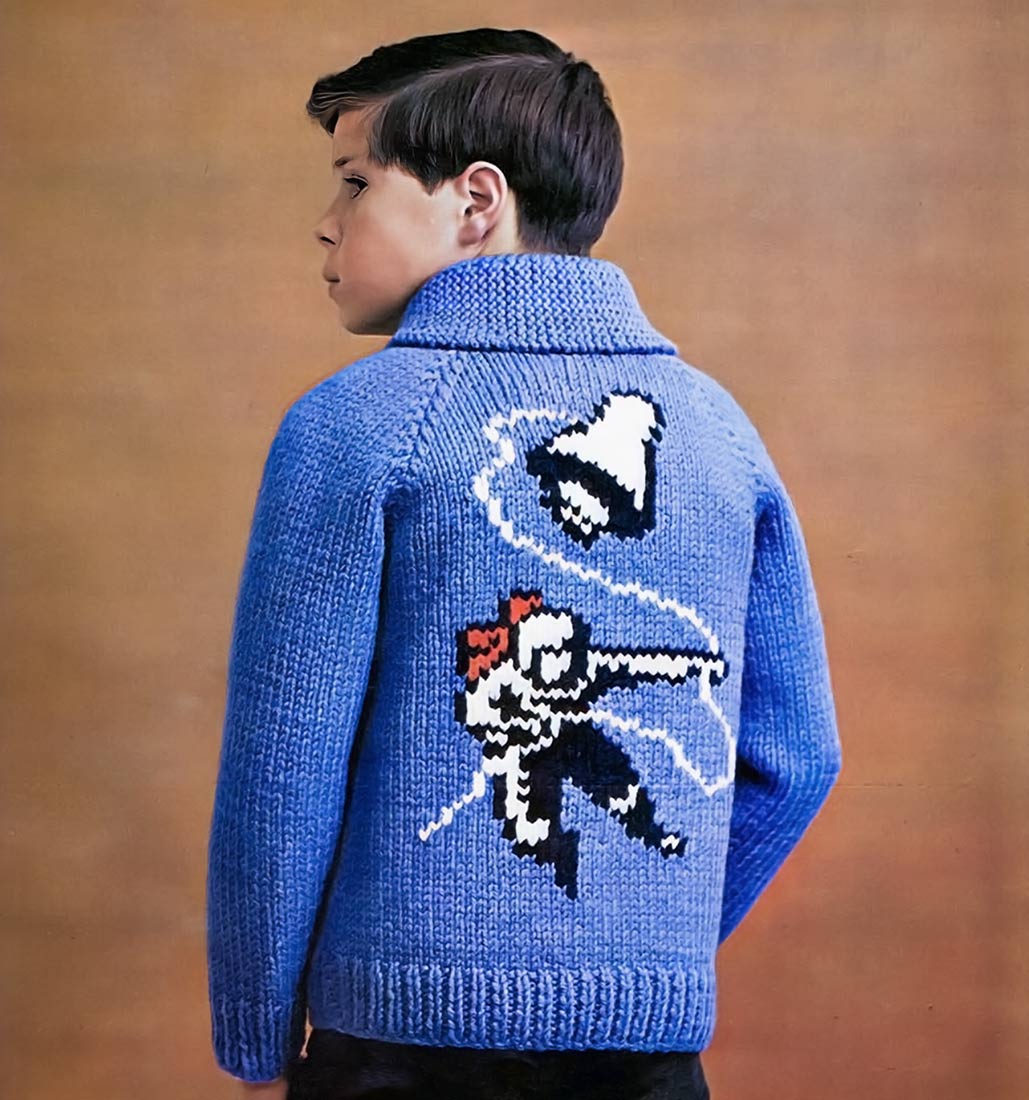 Astronaut Cardigan Pattern – Mary Maxim Ltd