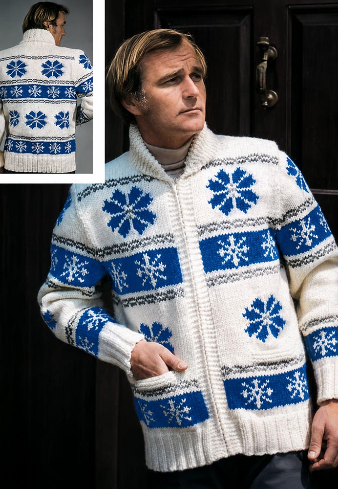 Men's Snowflake Cardigan Pattern