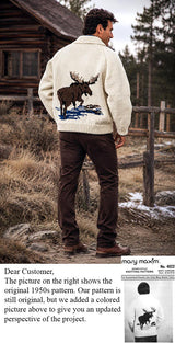 Men's Moose Cardigan Pattern