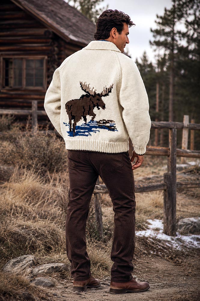 Men's Moose Cardigan Pattern – Mary Maxim Ltd