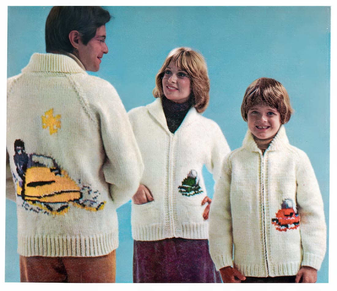 Adults Snowmobile Cardigan Pattern – Mary Maxim Ltd