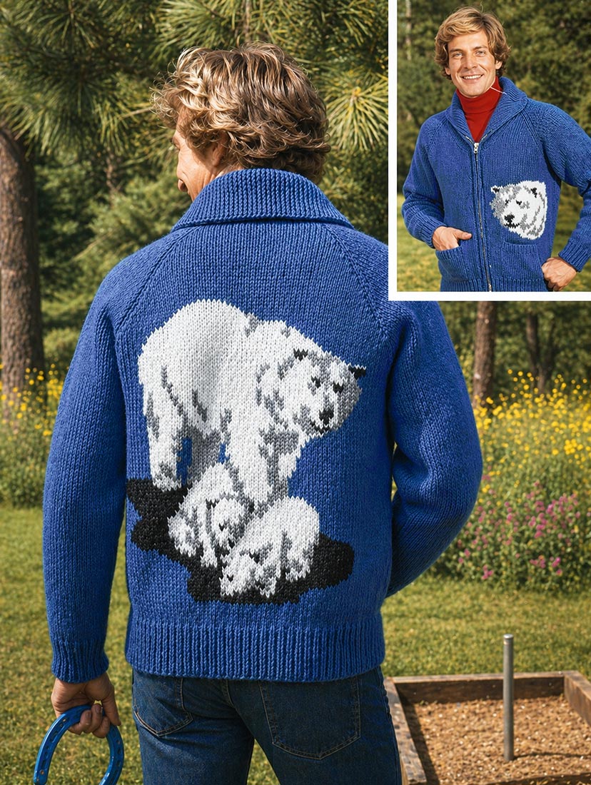 Patron Cardigan Ours Polaire Homme ou Femme