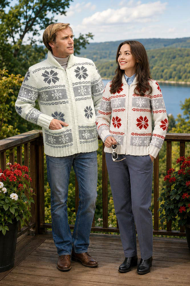 Men's Snowflake Cardigan Pattern