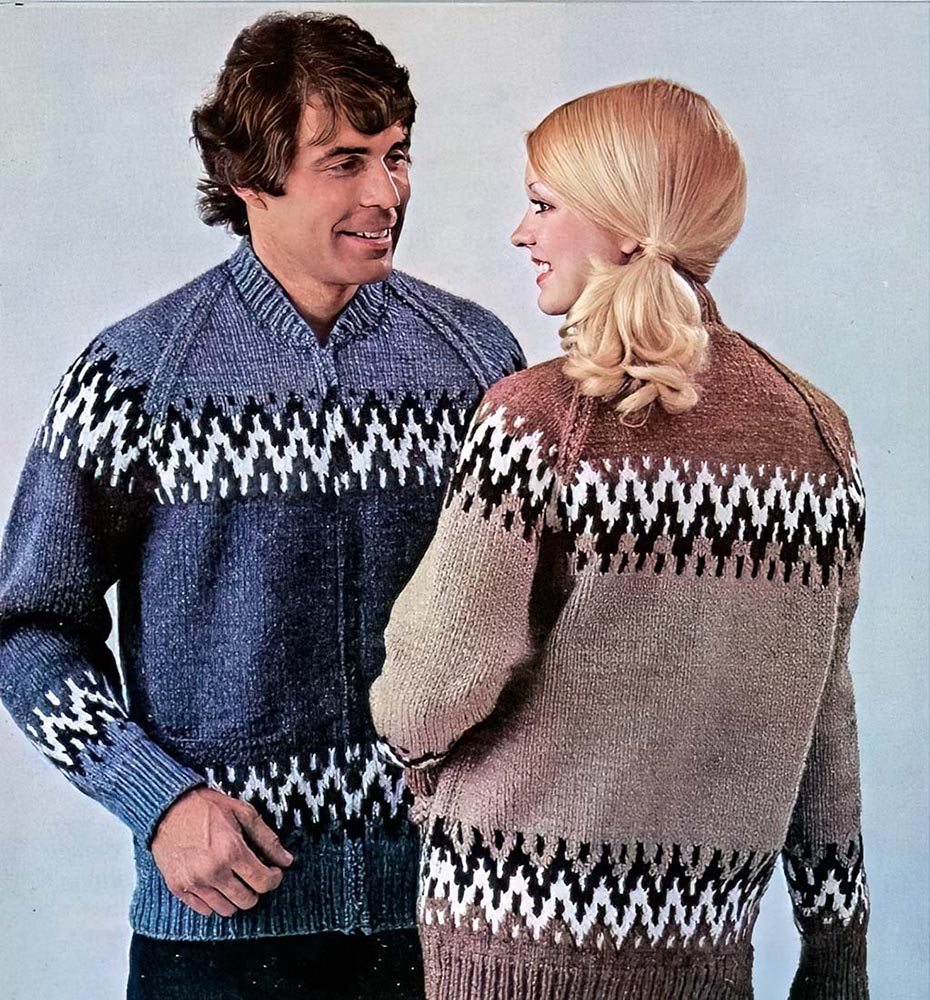 Modèle de cardigan géométrique pour adulte