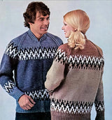 Modèle de cardigan géométrique pour adulte