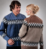 Modèle de cardigan géométrique pour adulte