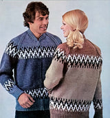 Ladies or Youth's Geometric Cardigan Pattern