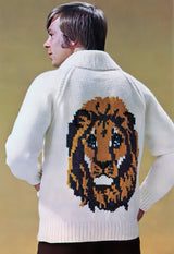 Men's or Ladies' Lion Cardigan Pattern