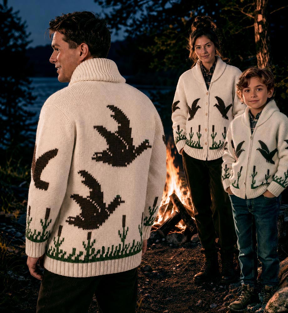Cardigan Femme ou Jeune - Motif Canard Sauvage