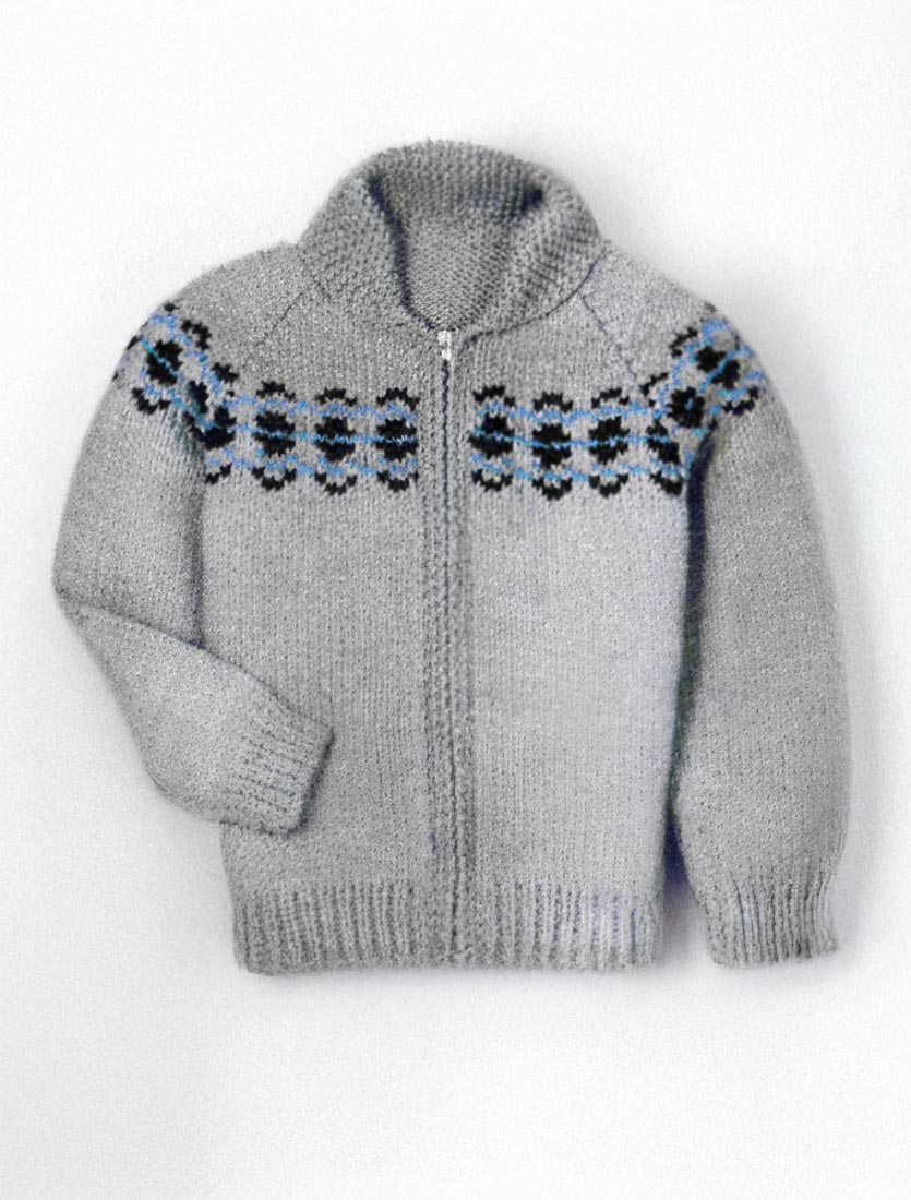 Cardigan &amp; Tuque Enfant - Motif Géométrique