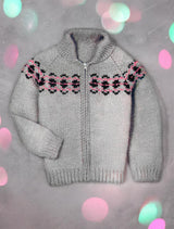 Cardigan &amp; Tuque Enfant - Motif Géométrique