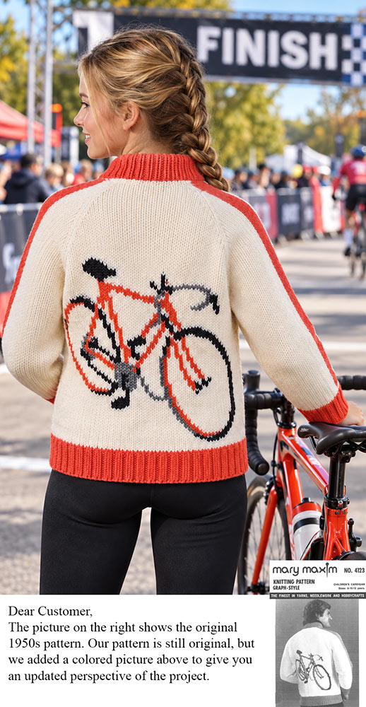Children's Bicycle Cardigan Pattern
