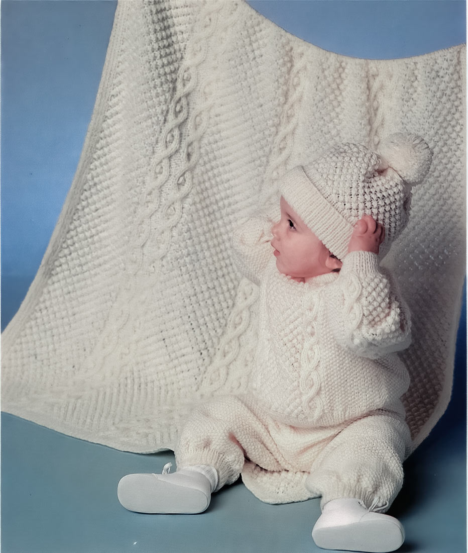 Baby Aran Set Pattern – Mary Maxim Ltd