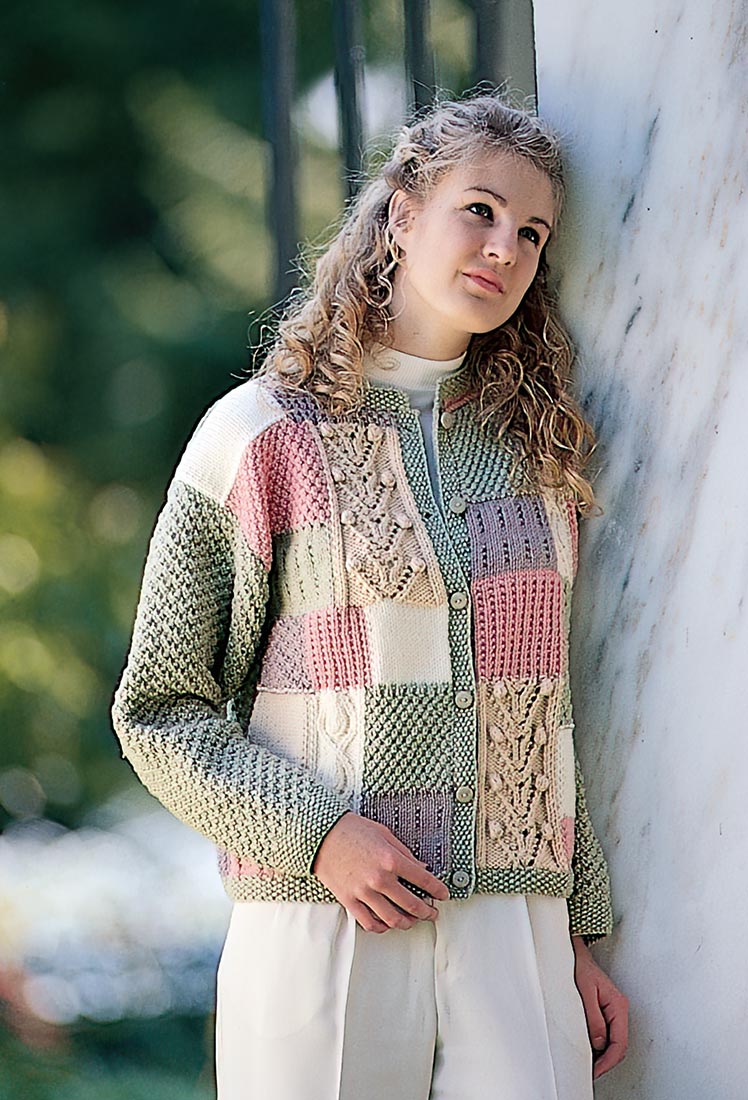 Sampler Cardigan Pattern – Mary Maxim Ltd
