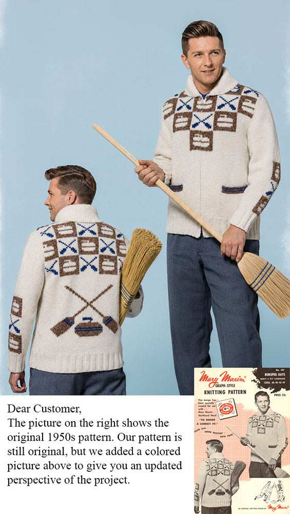 Modèle de cardigan pour hommes Bonspiel Days