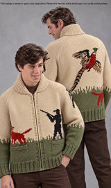 Men's or Ladies' Pheasant Hunt Cardigan Pattern