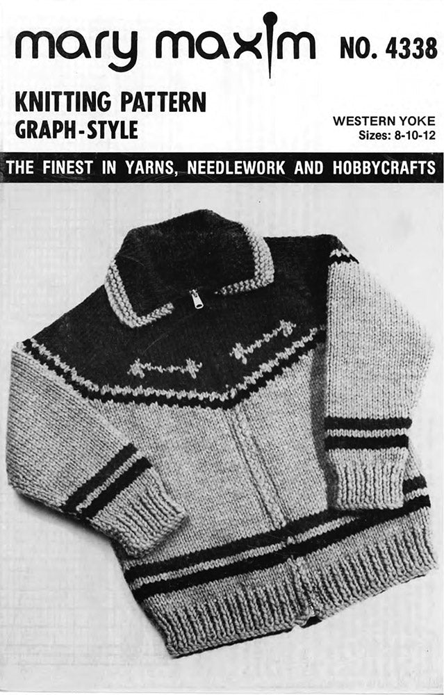 Children's Western Yoke Cardigan Pattern