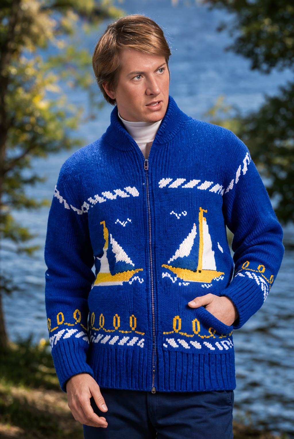 Modèle de cardigan pour dames ou jeunes Sailing Time