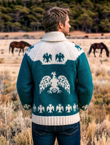 Modèle de cardigan indien aigle pour hommes