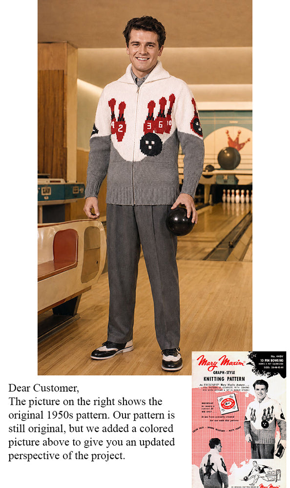 Modèle de cardigan de bowling à 10 quilles