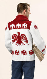 Ladies' or Youth's Cardigan - Indian Eagle Pattern