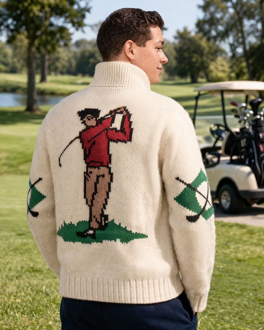 Golf Cardigan Pattern – Mary Maxim Ltd