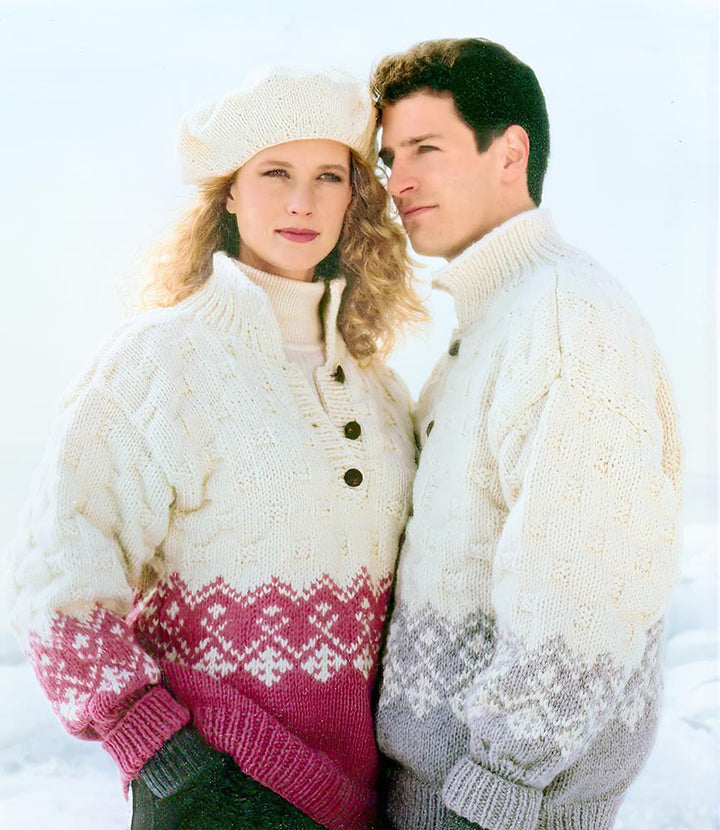 Pullover with Fair Isle Border Pattern