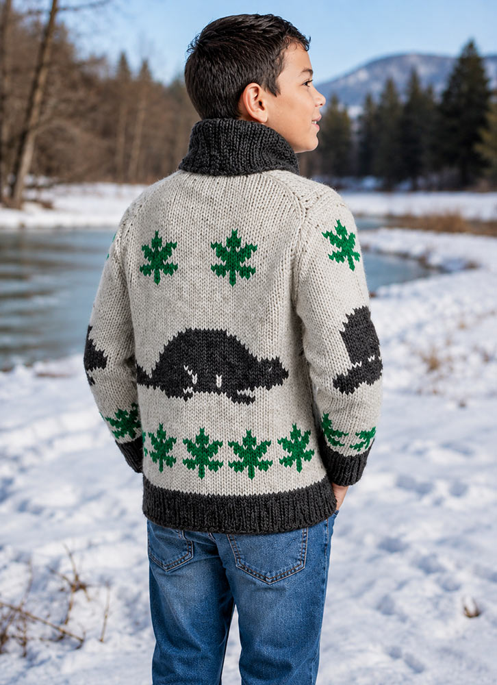 Canadian Beaver Cardigan Pattern – Mary Maxim Ltd